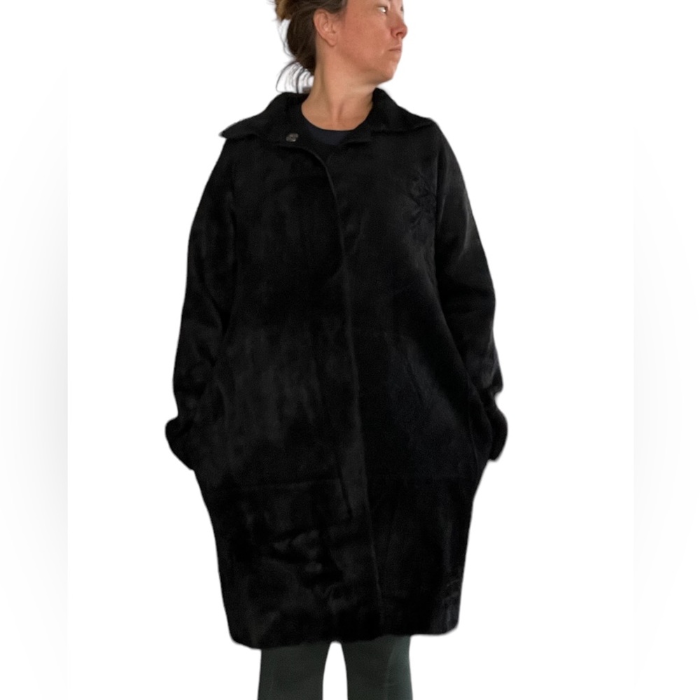 CYRUS Faux Fur Lapel Coat